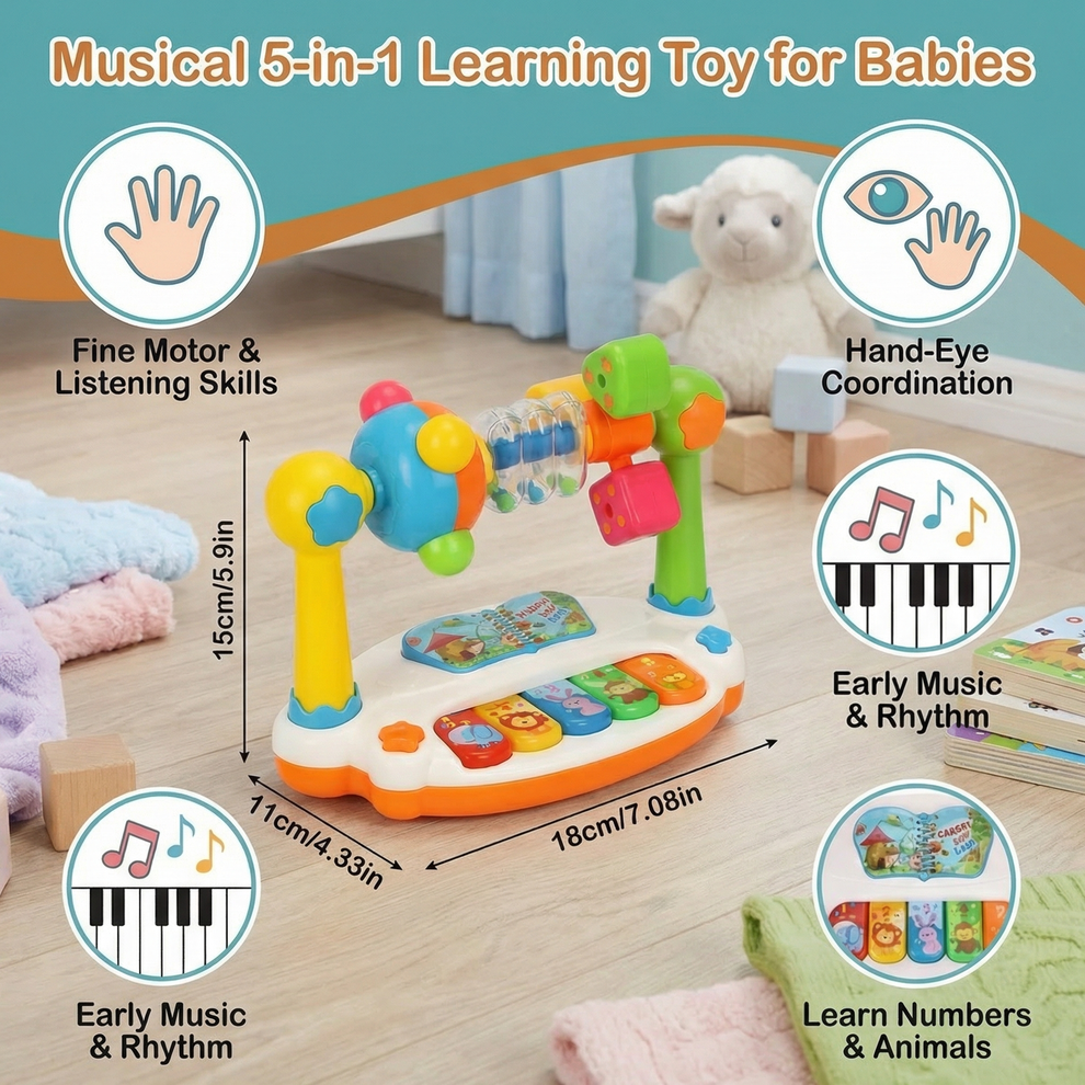 Musical 5-in-1 Learning Toy for Babies