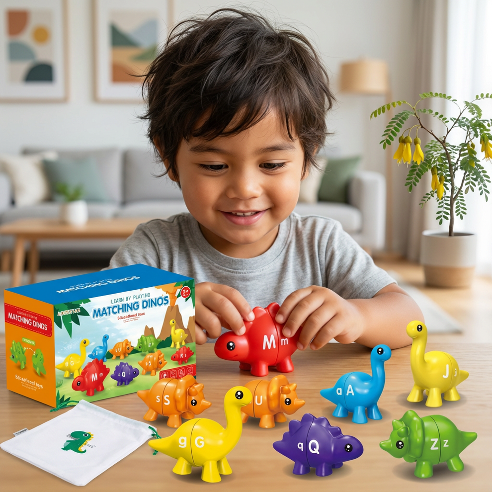 Educational Montessori Color Dinosaur Sorting Game Set