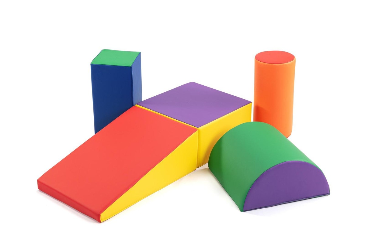 Kids 5-piece soft play corner climber 