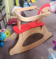 Wooden Rocking Horse with handlebars